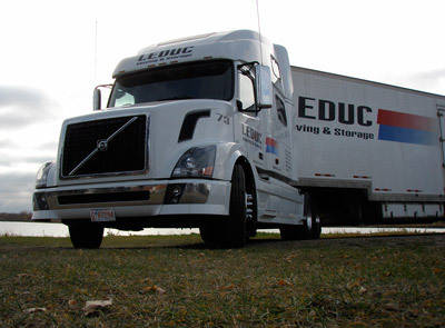 Alex Klak and his first truck. He went on to found one of Alberta's largest independent moving companies; 